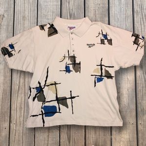 Vintage 90’s Reebok All-over Print Polo